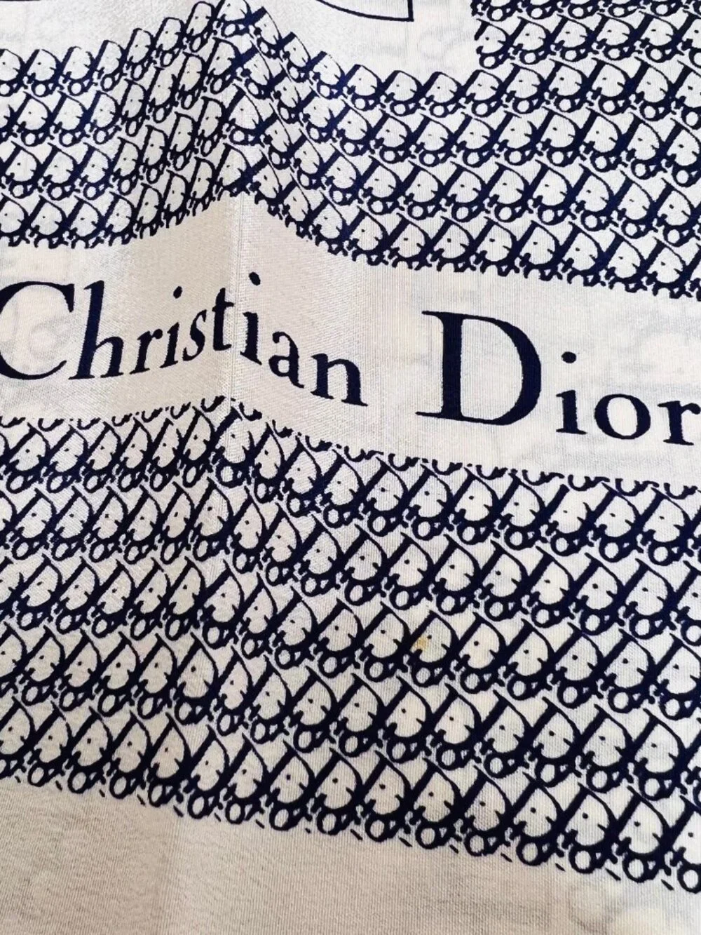 Christian Dior 100% Silk Satin  Scarf 26